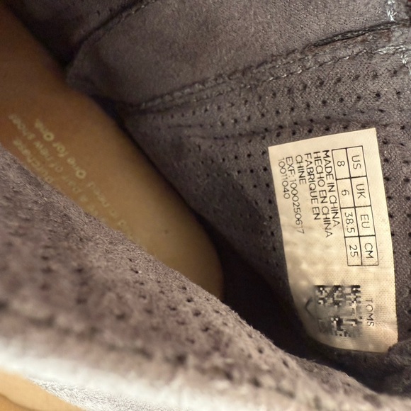 TOMS Gray Clare Wedge Boot Size 8 - Picture 8 of 8